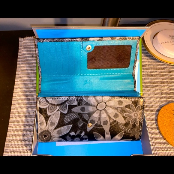 Gabs Wallet grey flowers - Made in Italy - Picture 2 of 9